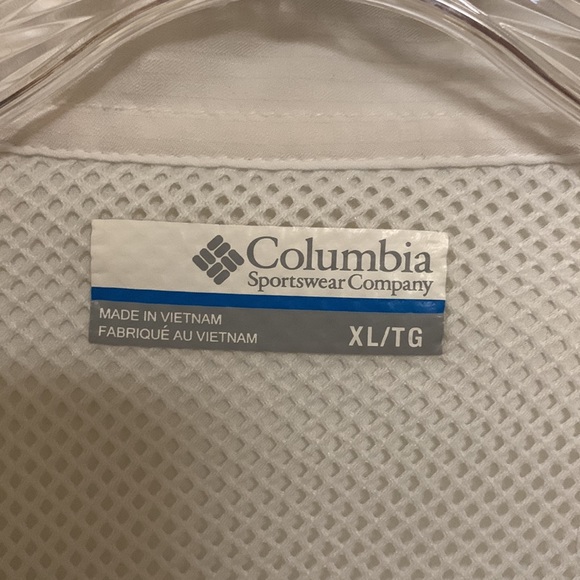 White XL Men’s Columbia PFG Button-Up Long-sleeved Shirt - Picture 2 of 2